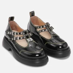 Flats|Dr. Martens Ganni Women's Everyday Butterfly Patent Leather Mary Jane Shoes - UK 3