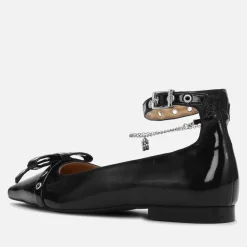 Flats|Tory Burch Ganni Women's Eyelets Jewel Leather Ballerina Flats - UK 4