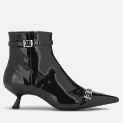 Boots|Dr. Martens Ganni Women's Eyelets Leather Kitten Heeled Boots - UK 3