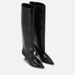 Boots|Dr. Martens Ganni Women's Faux Leather Knee Boots - UK 3