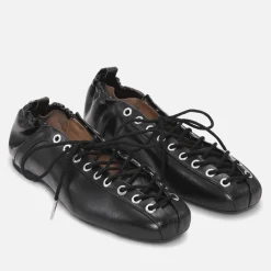 Flats|Axel Arigato Ganni Women's Faux Leather Ballet Shoes - UK 3