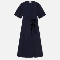 Dresses|Dresses|Anine Bing Ganni Wrap Twill Midi Dress - 34
