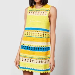 Dresses|Dresses|Ganni x Coggles Crocheted Organic Cotton Tunic - L