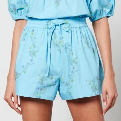 Shorts|Shorts|Cras Ganni x Coggles Floral-Print Organic Cotton Shorts - EU 34/UK 6