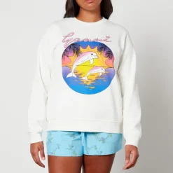Loungewear|Sweatshirts|Cras Ganni x Coggles Isoli Dolphin Organic Cotton Sweatshirt - XXS