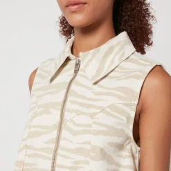Dresses|Dresses|Ganni Zebra-Print Denim Mini Dress - EU 34/UK 6