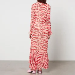 Dresses|Dresses|Dr. Martens Ganni Zebra-Print Georgette Maxi Dress - EU 34/UK 6