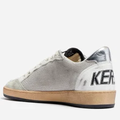 Trainers|Golden Goose Ball Star Leather and Canvas Trainers - UK 7