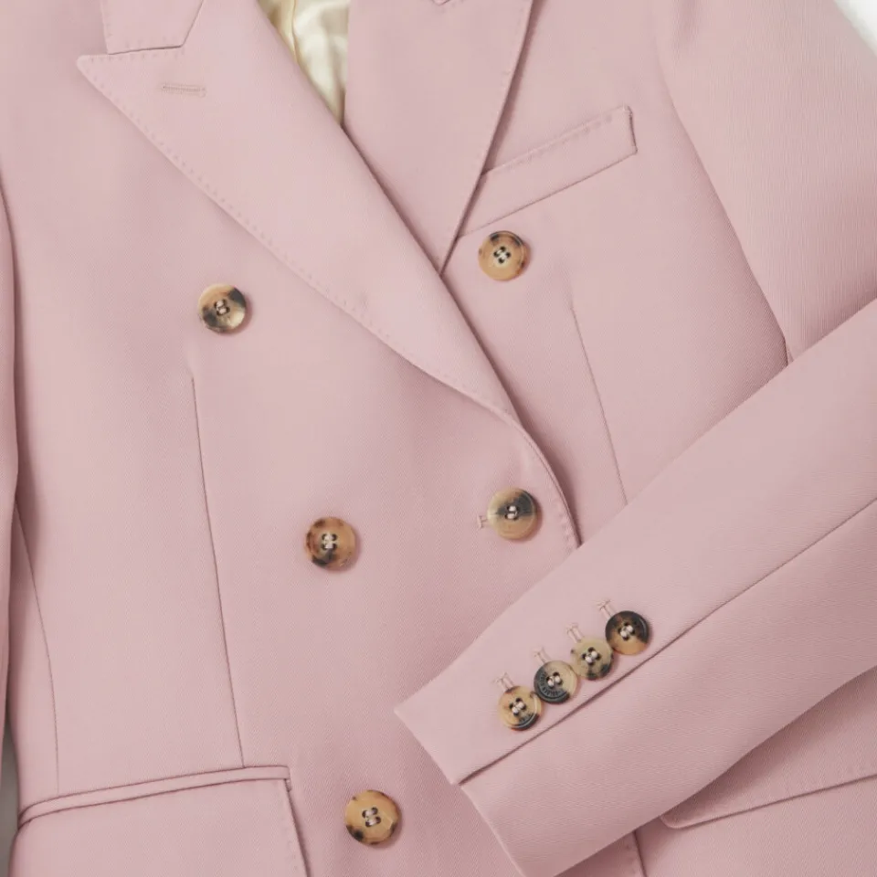 Jackets|Coats|Dr. Martens Golden Goose Double-Breasted Gabardine Blazer - IT 36/UK4
