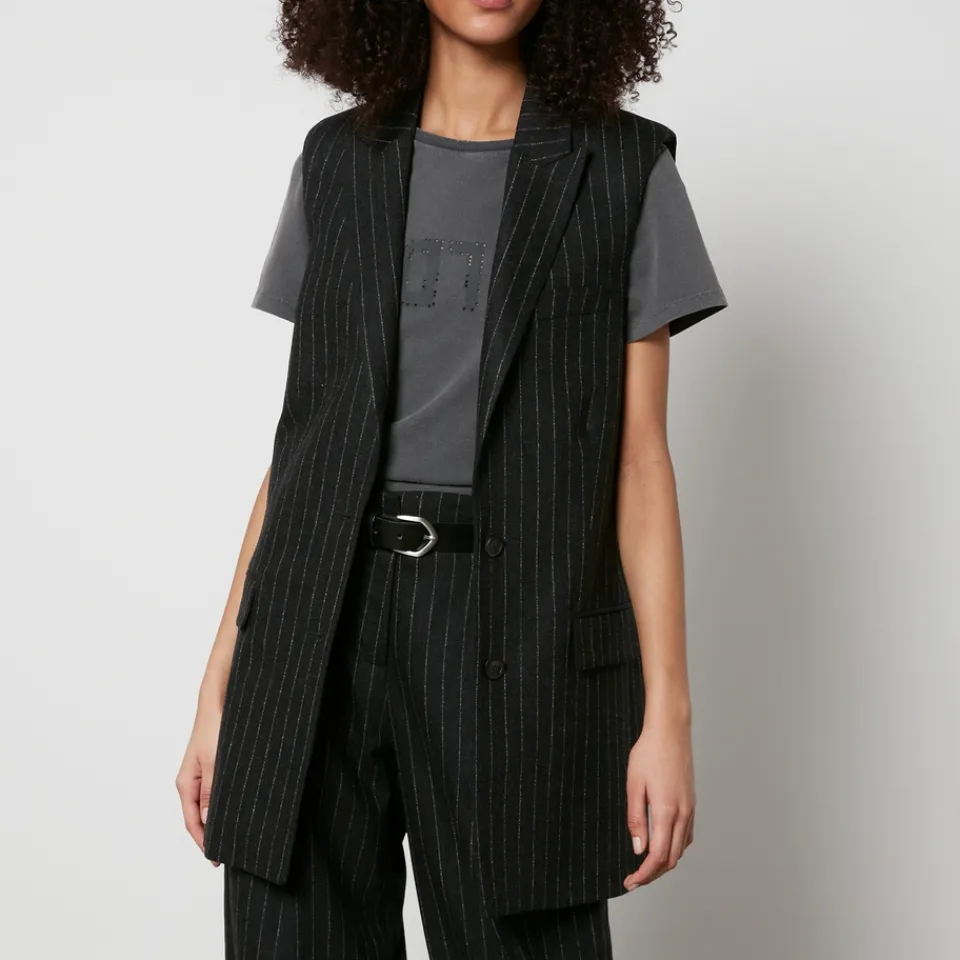 Jackets|Coats|Dr. Martens Golden Goose Journey Pinstriped Wool-Blend Blazer - IT 36/UK4