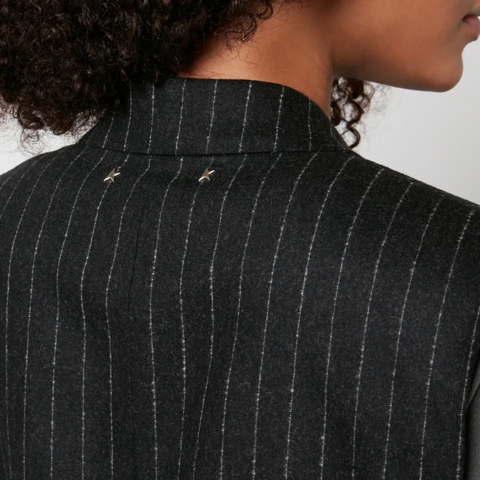Jackets|Coats|Dr. Martens Golden Goose Journey Pinstriped Wool-Blend Blazer - IT 36/UK4