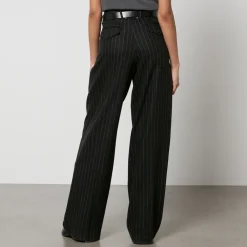 Trousers|Dr. Martens Golden Goose Journey W's Pinstriped Wool-Blend Trousers - IT 36/UK4