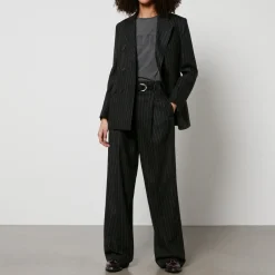 Trousers|Dr. Martens Golden Goose Journey W's Pinstriped Wool-Blend Trousers - IT 36/UK4