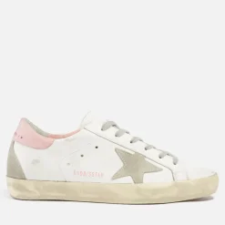 Trainers|Golden Goose Superstar Leather and Suede Trainers - UK 3