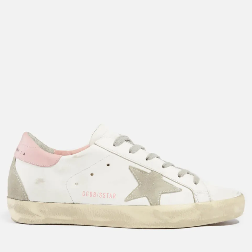 Trainers|Golden Goose Superstar Leather and Suede Trainers - UK 3