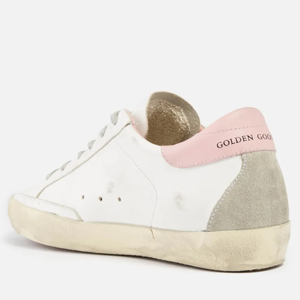 Trainers|Golden Goose Superstar Leather and Suede Trainers - UK 3