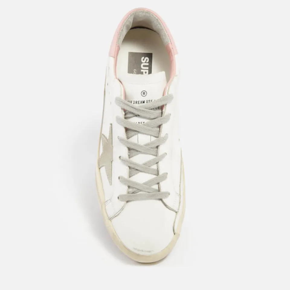 Trainers|Golden Goose Superstar Leather and Suede Trainers - UK 3