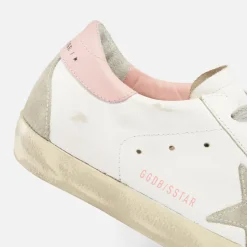 Trainers|Golden Goose Superstar Leather and Suede Trainers - UK 3