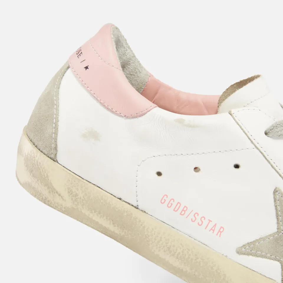 Trainers|Golden Goose Superstar Leather and Suede Trainers - UK 3