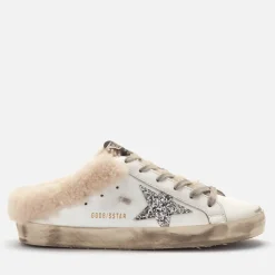 Trainers|Golden Goose Women's Superstar Sabot Leather/Shearling Trainers - UK 7