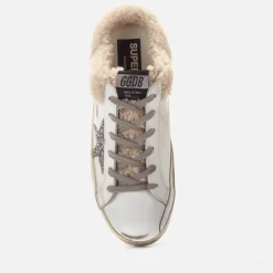 Trainers|Golden Goose Women's Superstar Sabot Leather/Shearling Trainers - UK 7