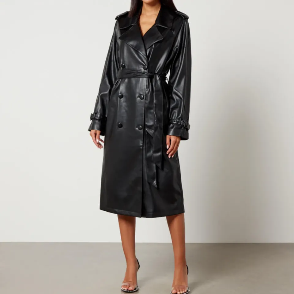 Jackets|Coats|Dr. Martens Good American Chino Faux-Leather Trench Coat - L/XL
