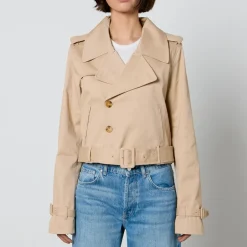 Jackets|Coats|Dr. Martens Good American Chino Gaberdine Cropped Trench Jacket - L/XL