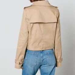 Jackets|Coats|Dr. Martens Good American Chino Gaberdine Cropped Trench Jacket - L/XL