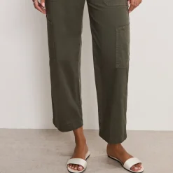 Jeans|Calvin Klein Good American Cropped Cargo Cotton-Blend Twill Pants - US 6/UK 10