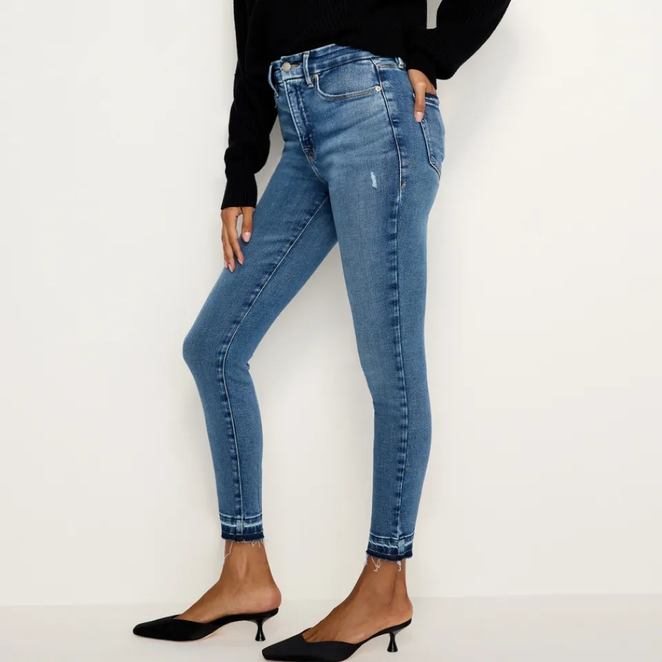 Jeans|Good American Good Waist Cropped Denim Jeans - US 8/UK 12