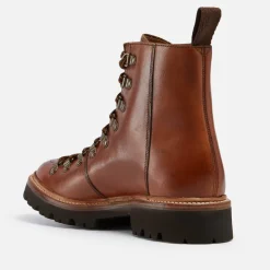 Boots|Dr. Martens Grenson Women's Nanette Hand Painted Leather Hiking Style Boots - Tan - UK 3