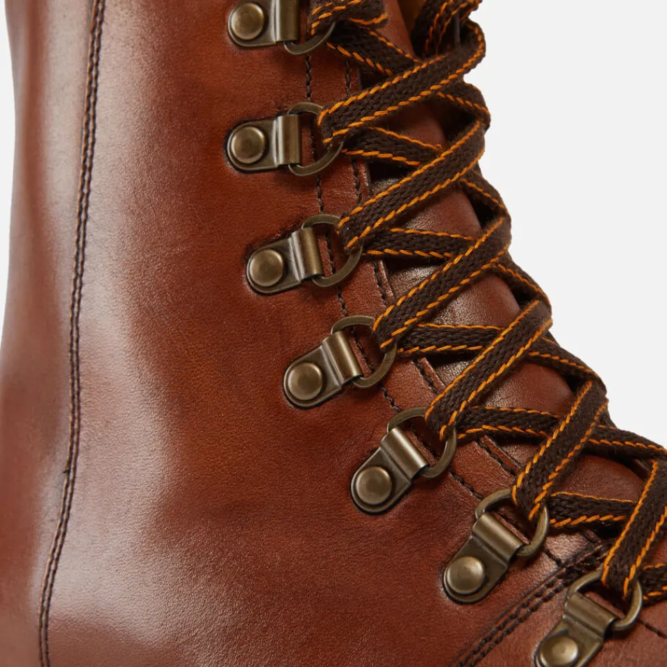 Boots|Dr. Martens Grenson Women's Nanette Hand Painted Leather Hiking Style Boots - Tan - UK 3