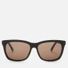 Sunglasses|Sunglasses|Dr. Martens Gucci Men's Rectangle Frame Acetate Sunglasses - Black/Gold/Brown