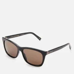 Sunglasses|Sunglasses|Dr. Martens Gucci Men's Rectangle Frame Acetate Sunglasses - Black/Gold/Brown