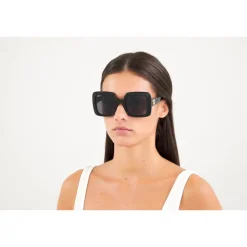 Sunglasses|Sunglasses|Dr. Martens Gucci Women's GG Square Frame Acetate Sunglasses - Black/Black/Grey