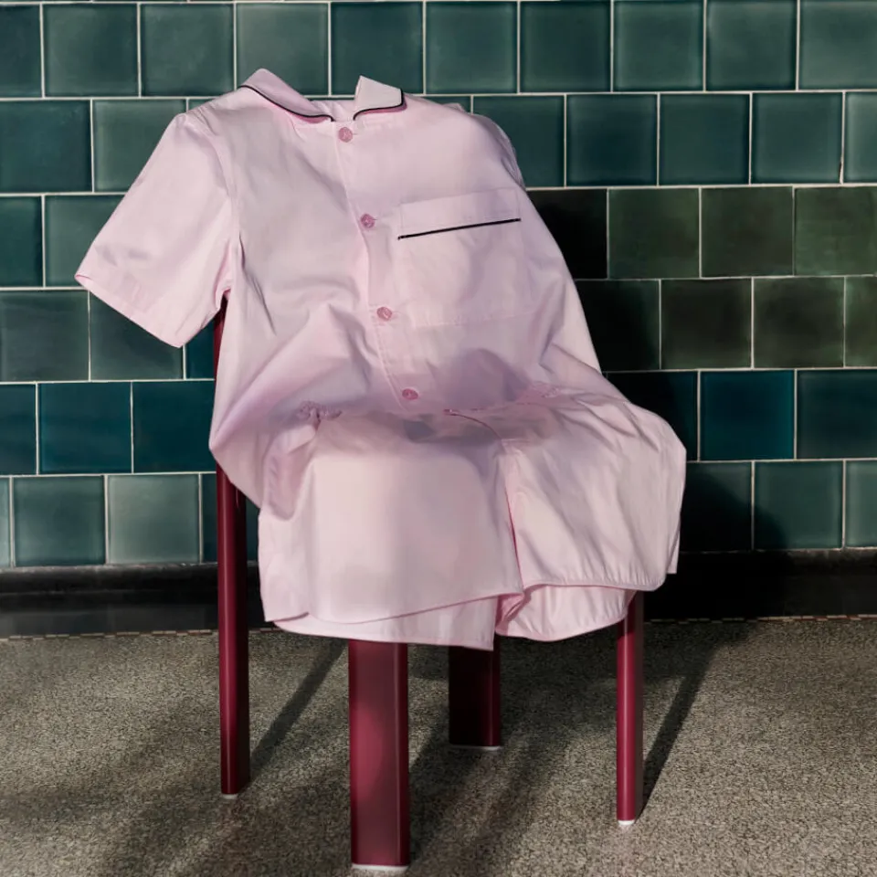 Bedroom|Nightwear|Dr. Martens HAY Outline Pyjama Short Sleeve Shirt - Soft Pink