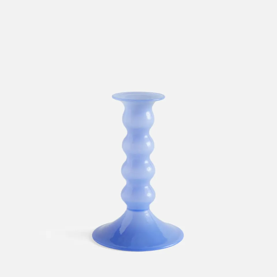 Dining|HAY Wavy Candleholder - Medium - Light Blue