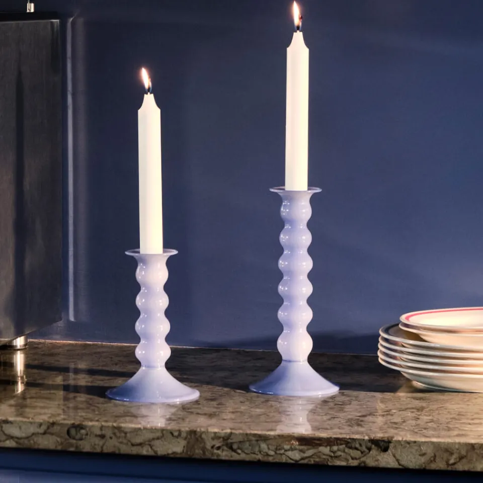 Dining|HAY Wavy Candleholder - Medium - Light Blue