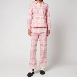 T-Shirts And Tops|Shirts And Blouses|Maison Kitsuné Helmstedt Women's Nomi Shirt - Pink Landscape - XS