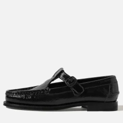 Flats|Café Kitsuné Hereu Women's Alber Crinkled Patent Leather Flats - UK 3