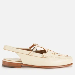 Flats|Hereu Women's Roqueta Leather Slingback Flats - UK 3