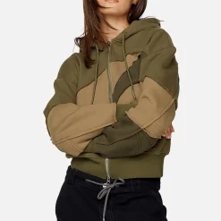 Loungewear|Sweatshirts|House of Sunny Landscape Patchwork Cotton-Blend Jersey Hoodie - XL
