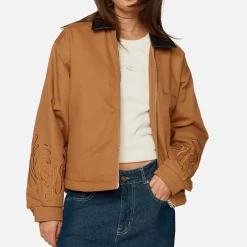 Jackets|Coats|House of Sunny Wu Cotton Canvas Boxy Jacket - S