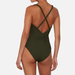 Swimwear|Swimwear|Hunza G Bette Seersucker Swimsuit