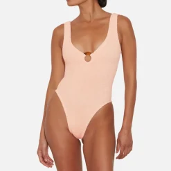 Swimwear|Swimwear|Hunza G Celine Seersucker Swimsuit