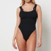 Swimwear|Swimwear|Hunza G Domino Fabric Hoops Seersucker Swimsuit