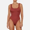 Swimwear|Swimwear|Hunza G Domino Metallic Seersucker Swimsuit