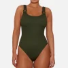 Swimwear|Swimwear|Hunza G Domino Seersucker Swimsuit