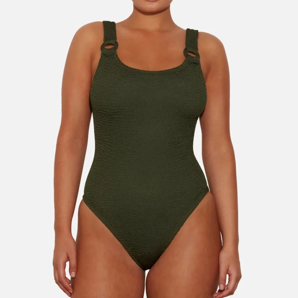 Swimwear|Swimwear|Hunza G Domino Seersucker Swimsuit