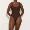 Swimwear|Swimwear|Hunza G Domino Stretch-Seersucker Swimsuit